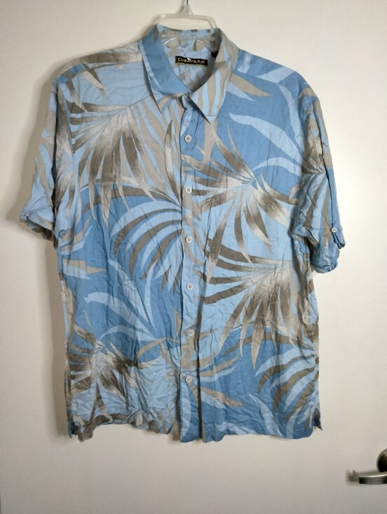 Cubavera Other - Cubavera (Size XL) Multicolored Tropical Leaf Viscose Blend Button Down SS Shirt